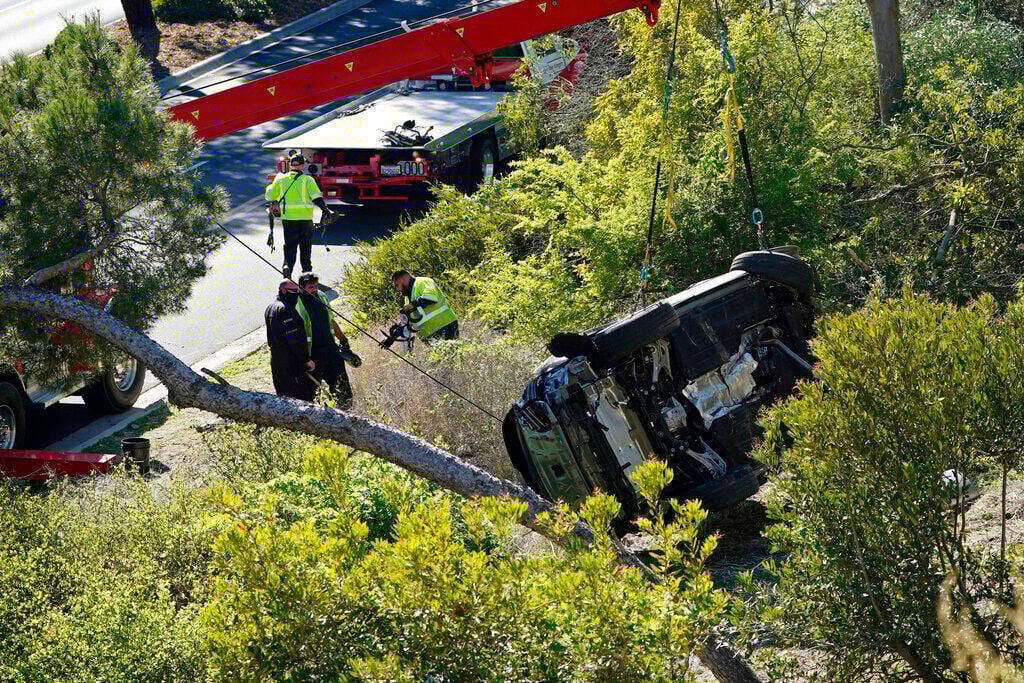 APTOPIX Tiger Woods Vehicle Crash